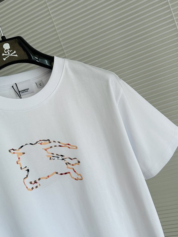 Футболка Burberry Horse Rider Silhouette "White" фото № 3