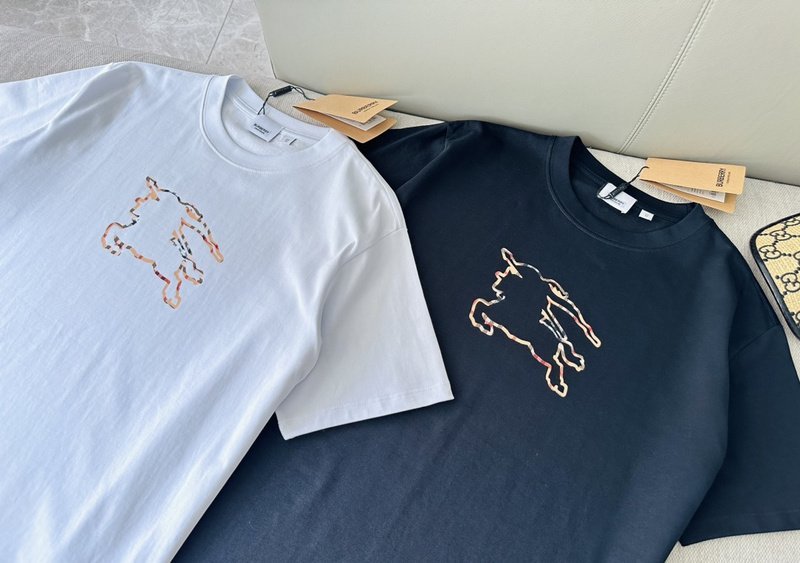 Футболка Burberry Horse Rider Silhouette "White" фото № 6