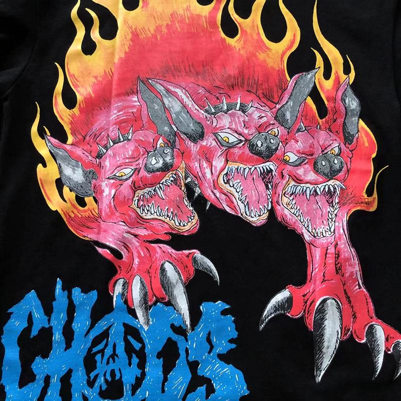 Футболка Cactus Jack Merch Flaming Dragon "Black" фото № 9