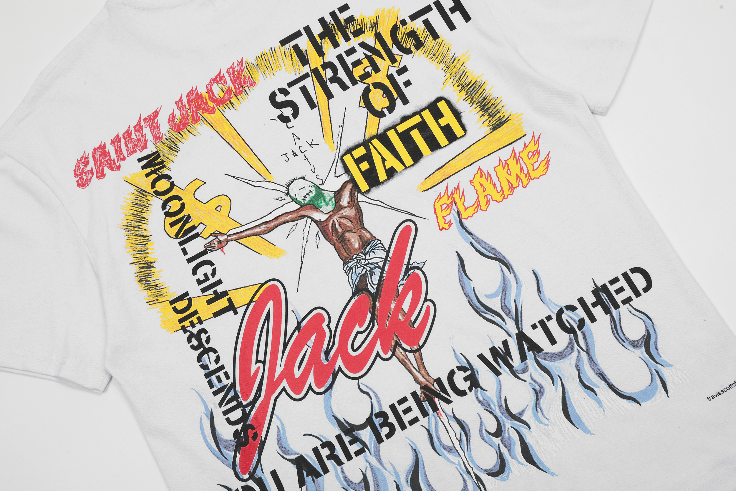 Футболка Cactus Jack Merch Travis Scott Madness "White" фото № 5