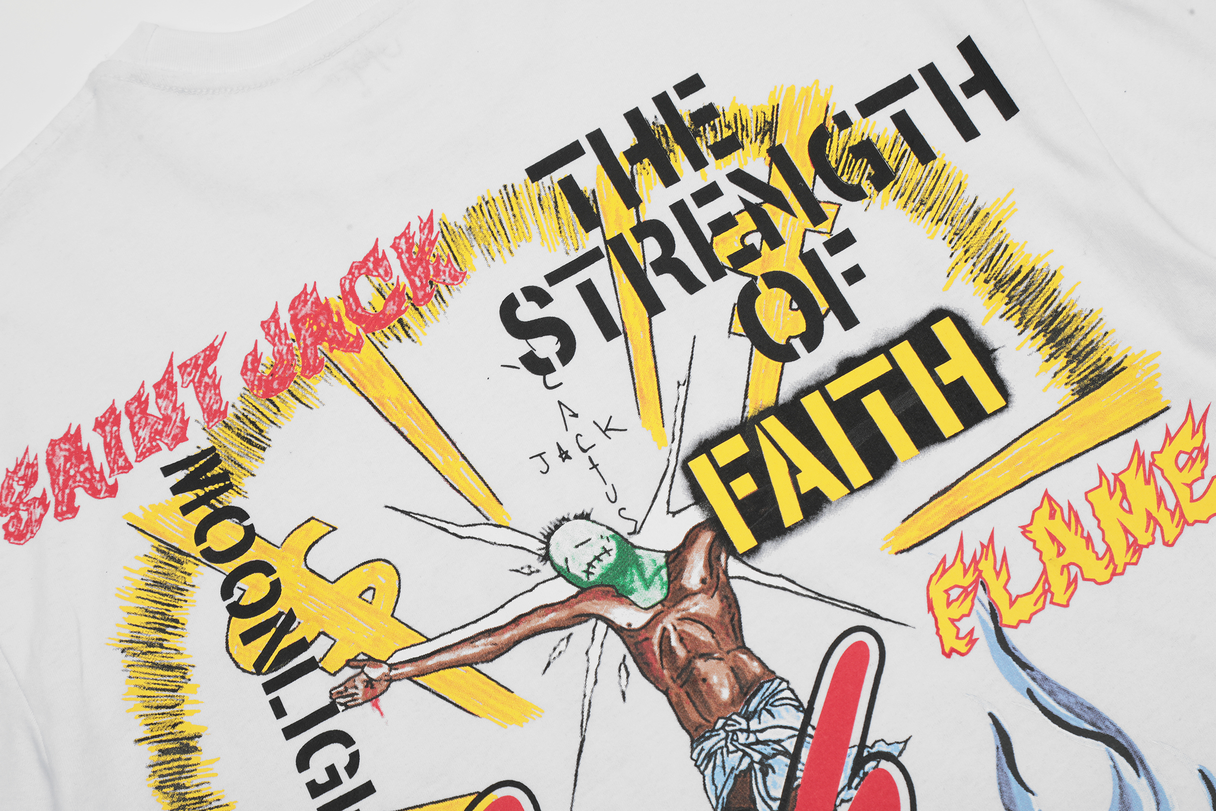 Футболка Cactus Jack Merch Travis Scott Madness "White" фото № 6