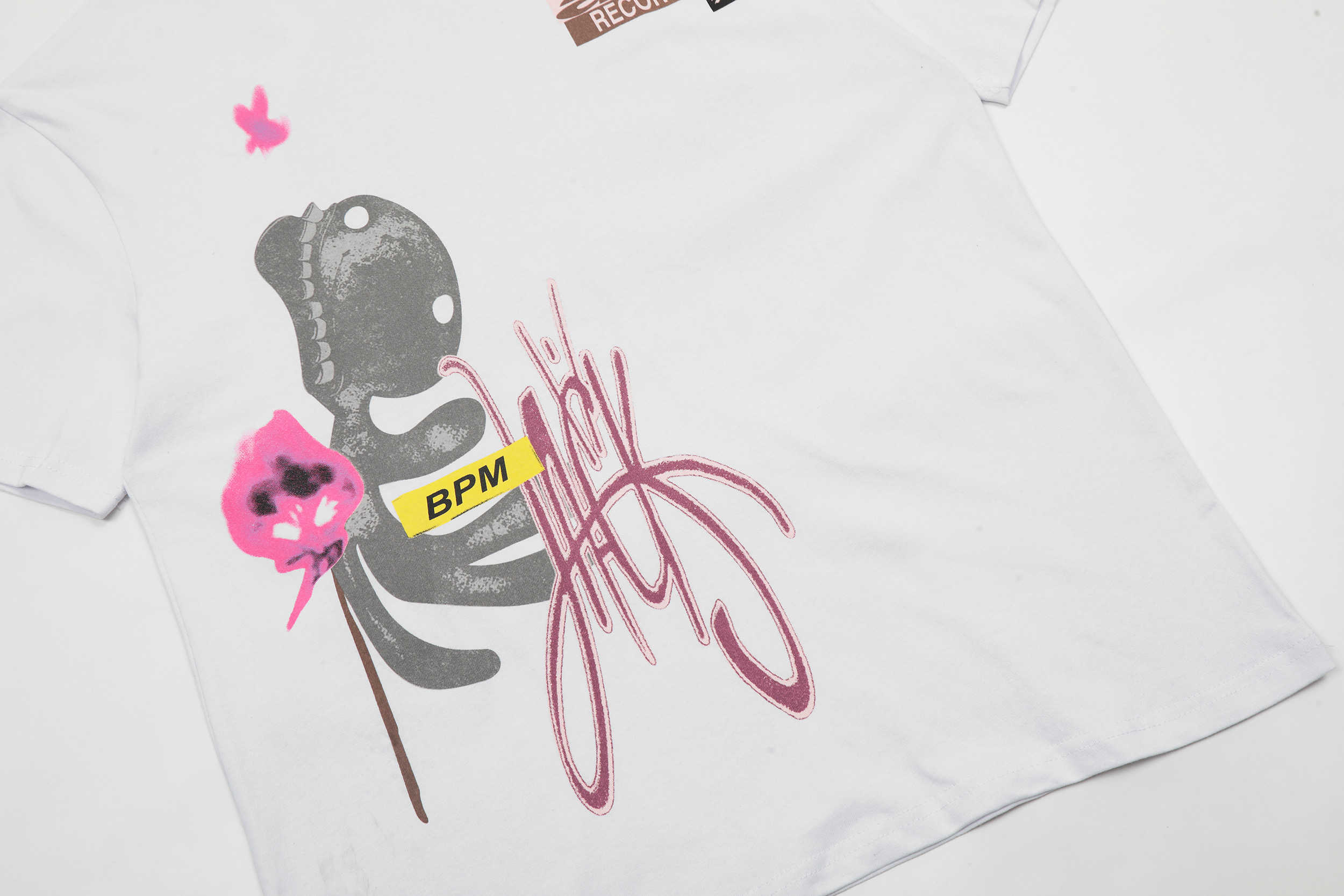 Футболка Cactus Jack Merch Air Records BPM "White" фото № 5