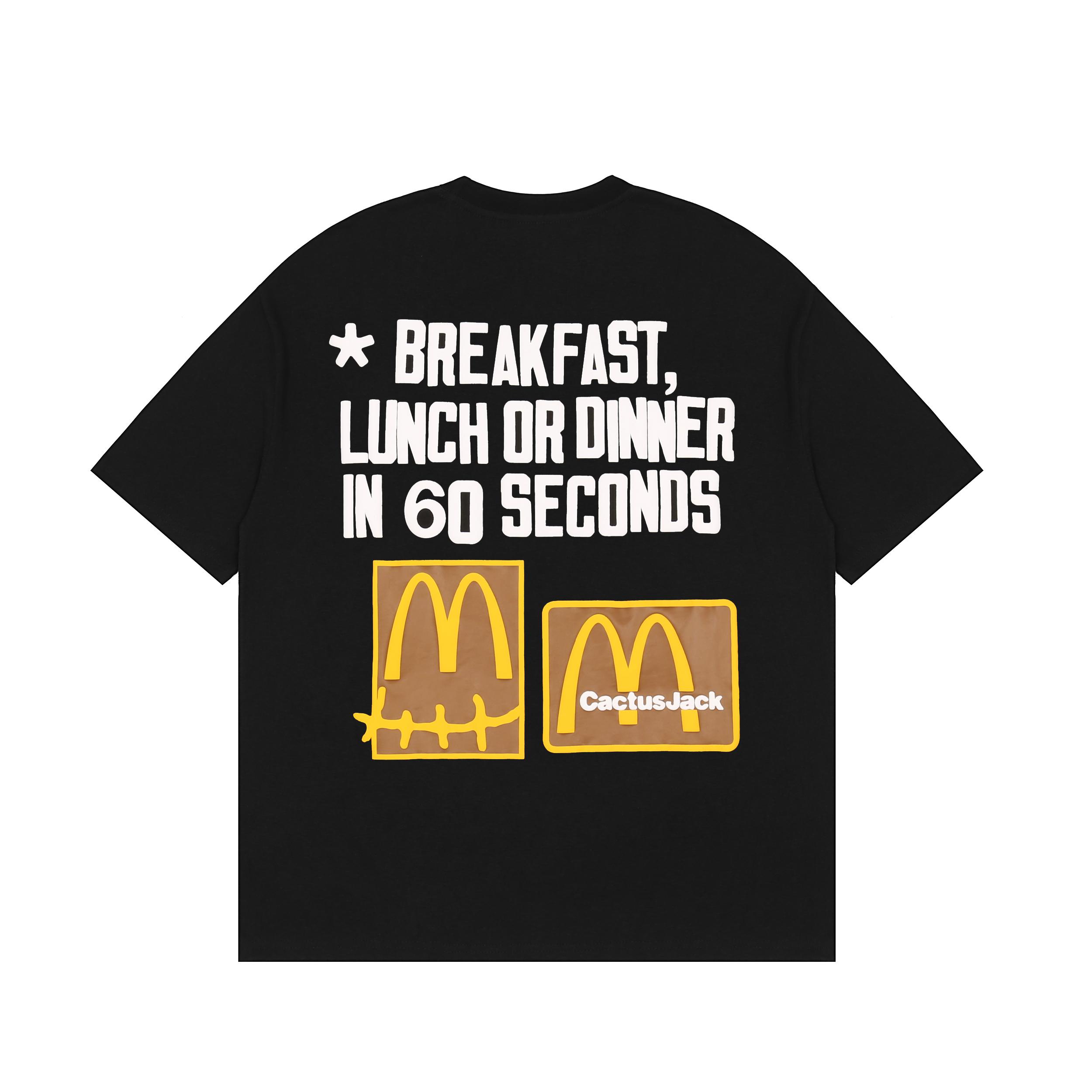 Футболка Cactus Jack Merch McDonald’s Breakfast in 60 Seconds "Black" фото № 2