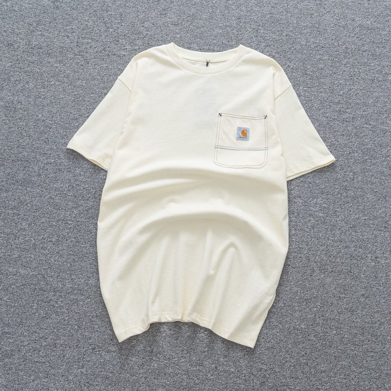 Футболка Carhartt With Logo On The Pocket "Cream" фото № 2