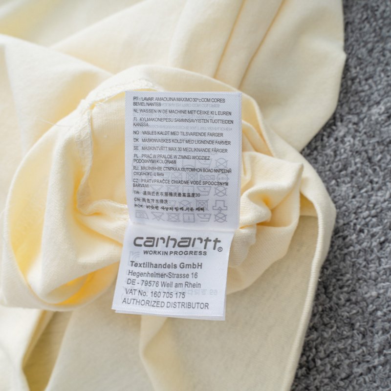 Футболка Carhartt With Logo On The Pocket "Cream" фото № 6