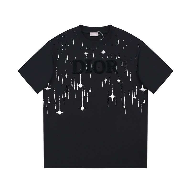 Футболка Christian Dior Star Rain "Black" фото № 5