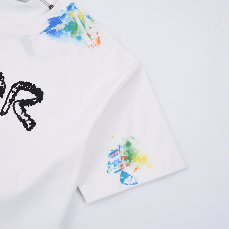 Футболка Christian Dior Splattered With Paint "White" фото № 7