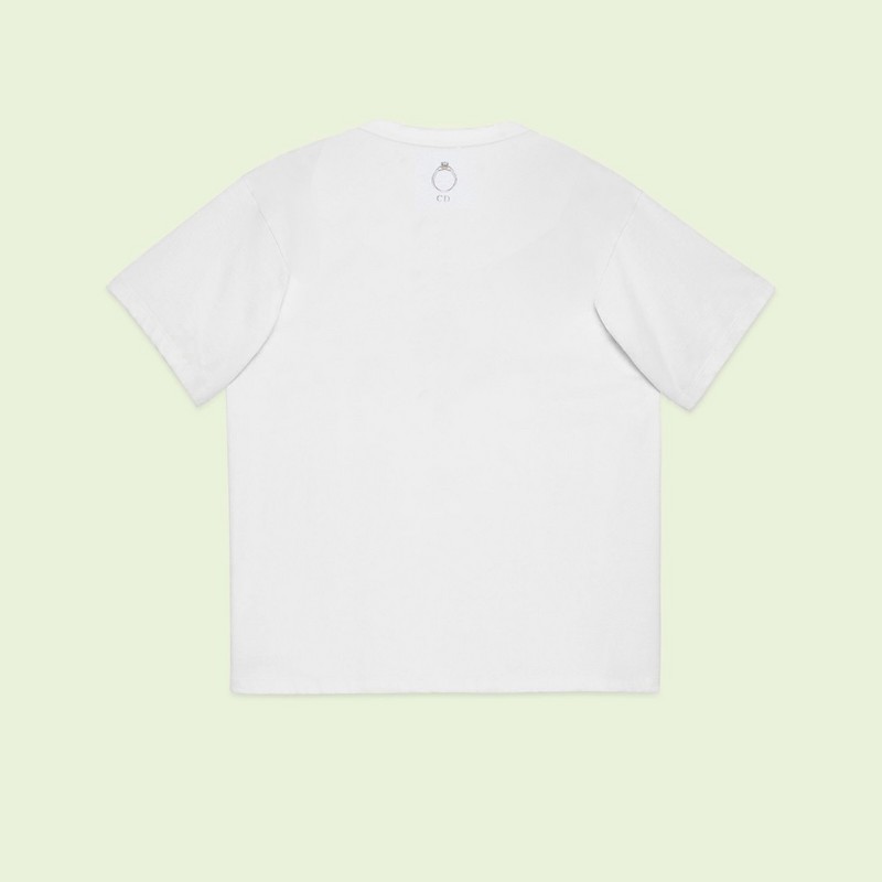 Футболка Christian Dior Red Monogram In The Form Of Heart "White" фото № 4