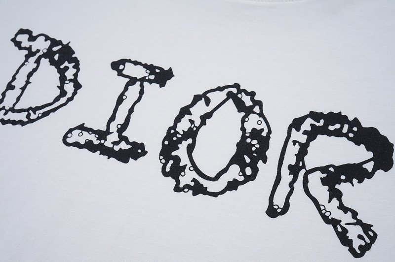 Футболка Christian Dior Colorful Brush Strokes "White" фото № 3