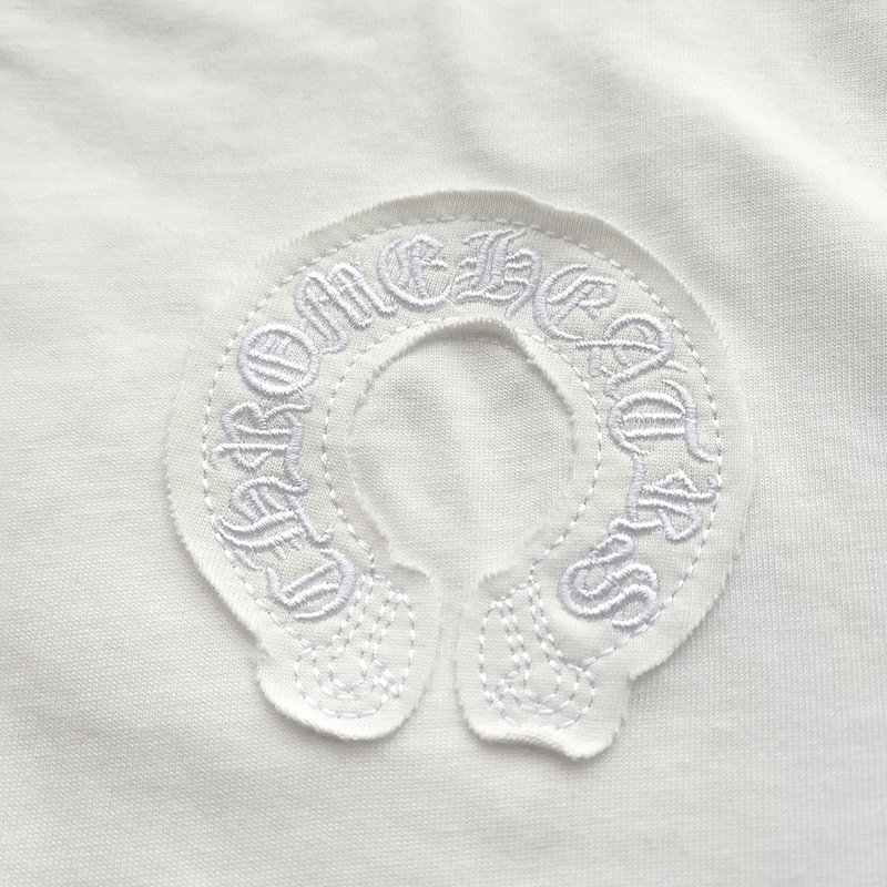 Футболка Chrome Hearts Logo With Decoration "White" фото № 9