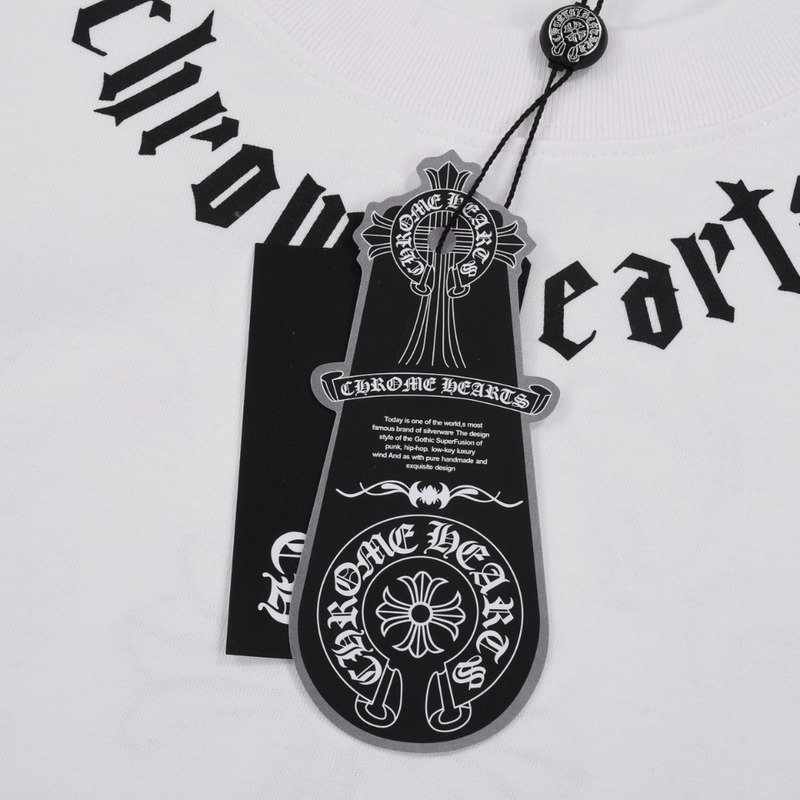 Футболка Chrome Hearts With Print - Decorative Cross And Patterns "White" фото № 5