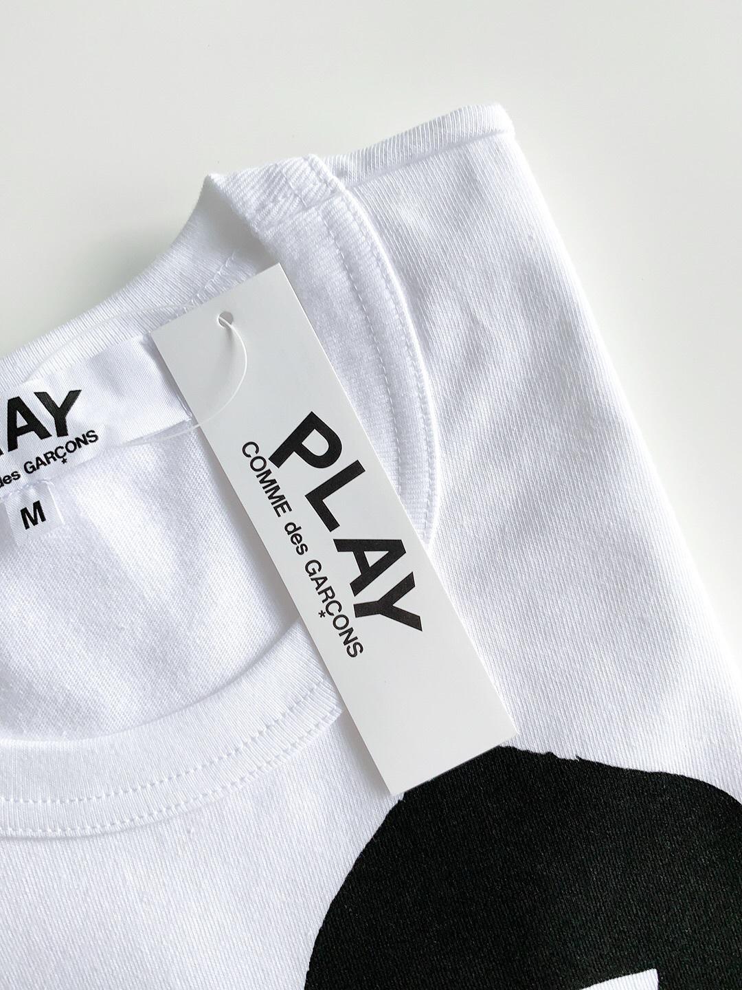 Футболка Comme des Garçons Play Black Heart Eyes "Gray" фото № 3