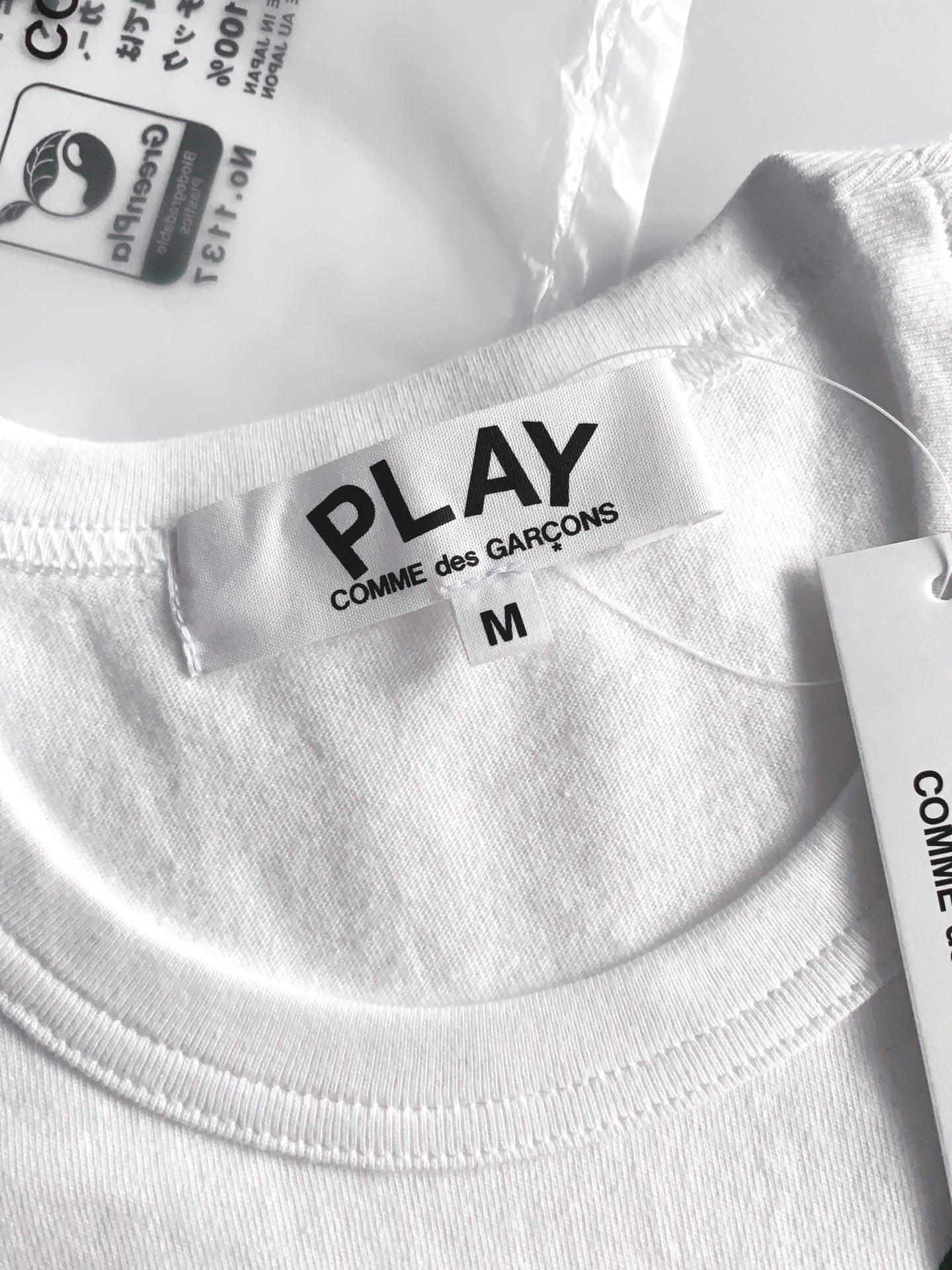 Футболка Comme des Garçons Play Green Heart "White" фото № 5