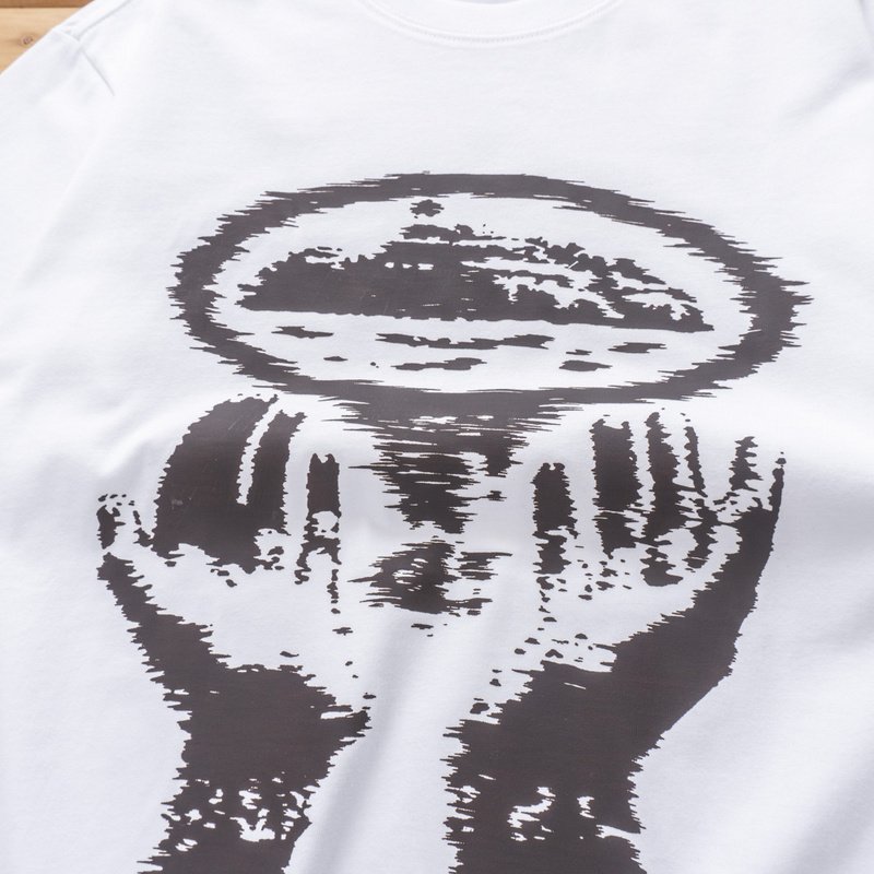 Футболка Corteiz Chisel Hands Print "White" фото № 5