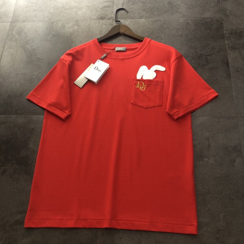 Футболка Dior Logo And Soft Patch "Red" фото № 3