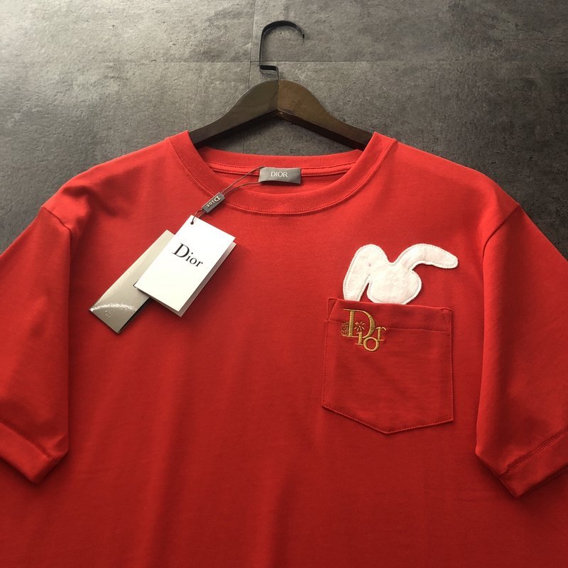 Футболка Dior Logo And Soft Patch "Red" фото № 9