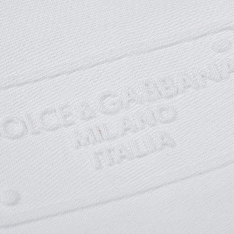 Футболка Dolce And Gabbana With Plain Logo Embroidery "White" фото № 7