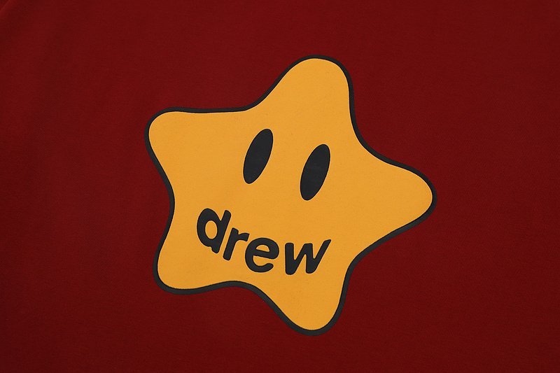 Футболка Drew House Smiley Face In The Form Of A Star "Red" фото № 3