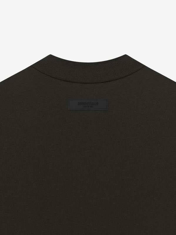 Футболка Fear Of God With Black Patch On The Back - Logo "Green/Brown" фото № 4