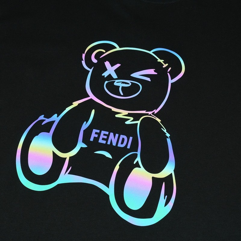 Футболка Fendi Reflective Bear "Black" фото № 4