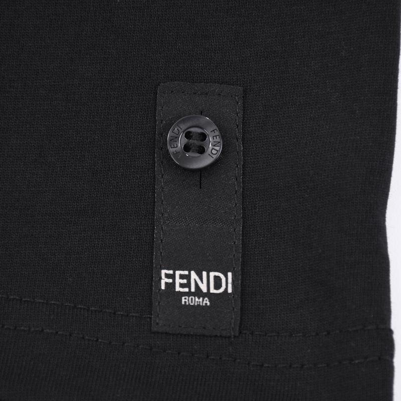Футболка Fendi Regular With A Logo "Black" фото № 2