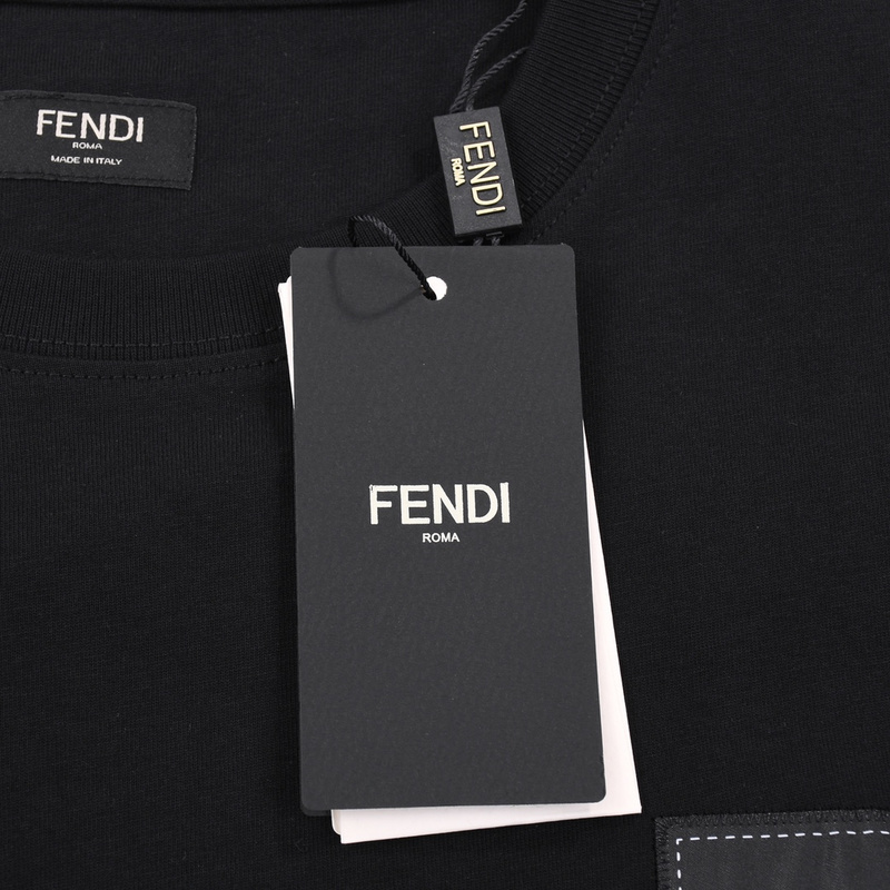 Футболка Fendi Regular With A Logo "Black" фото № 5