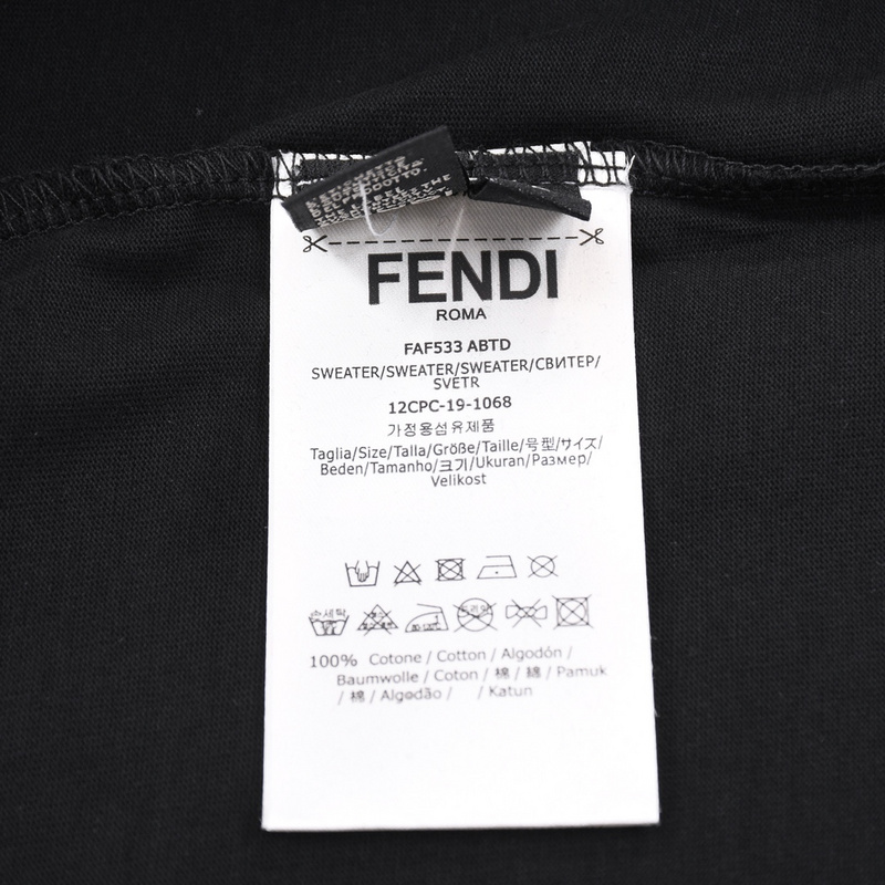 Футболка Fendi Regular With A Logo "Black" фото № 7