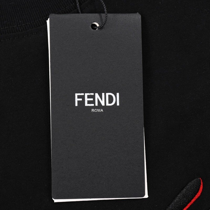 Футболка Fendi With Black And Red Logo "Black" фото № 6