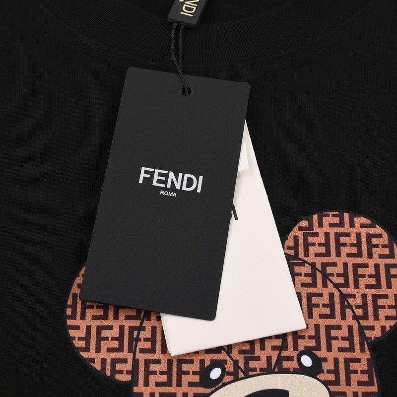 Футболка Fendi With A Sporty Print "Black" фото № 4