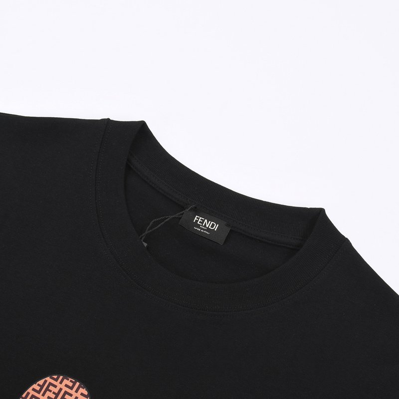 Футболка Fendi With A Sporty Print "Black" фото № 7