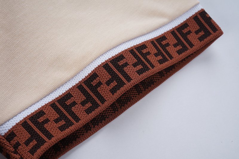 Футболка Fendi With Branded Sleeves "Beige" фото № 2