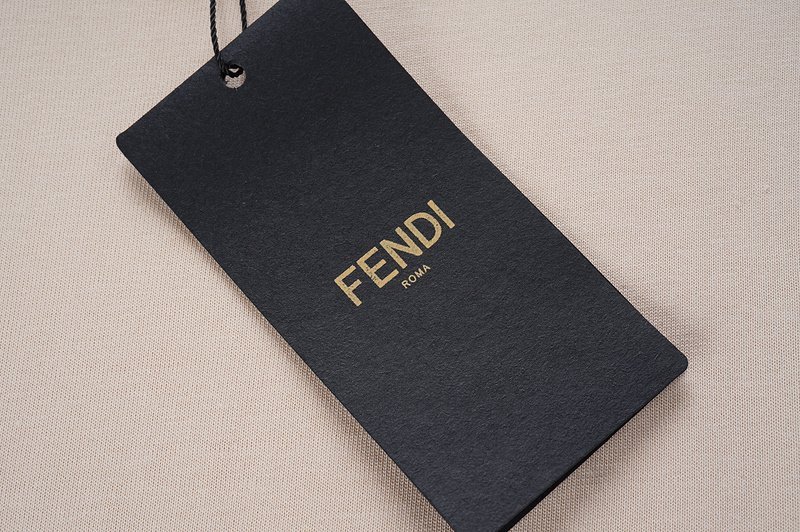 Футболка Fendi With Branded Sleeves "Beige" фото № 4