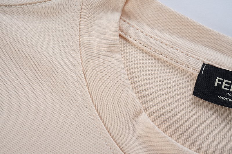 Футболка Fendi With Branded Sleeves "Beige" фото № 5