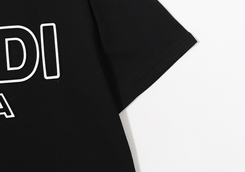 Футболка Fendi Plain "Black" фото № 4