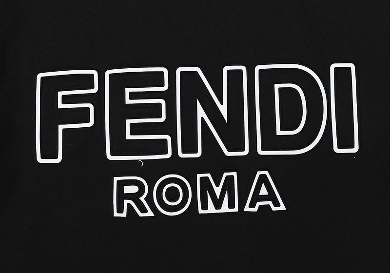 Футболка Fendi Plain "Black" фото № 5
