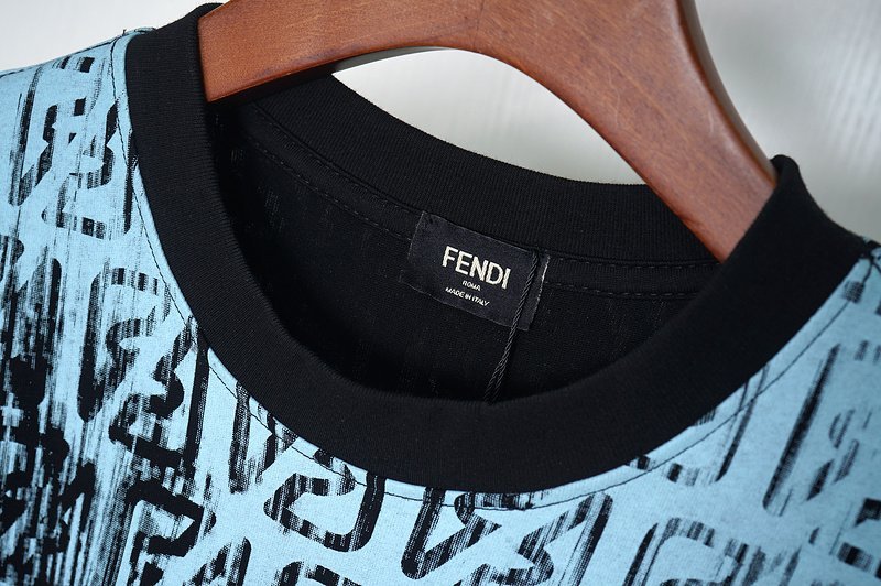 Футболка Fendi Half Of The Print "Black" фото № 3