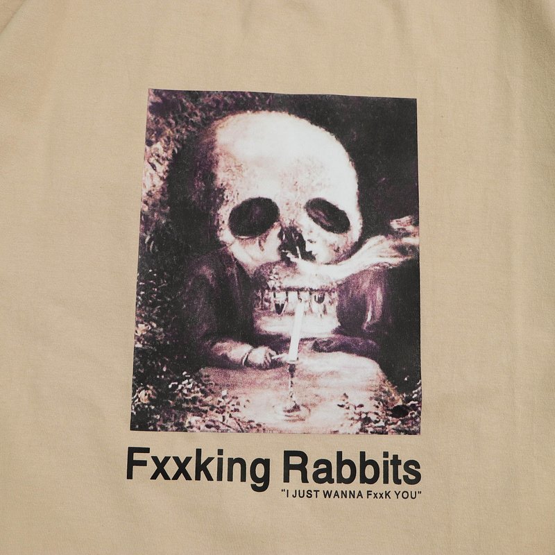 Футболка FR2 Smoking Skull "Beige" фото № 3