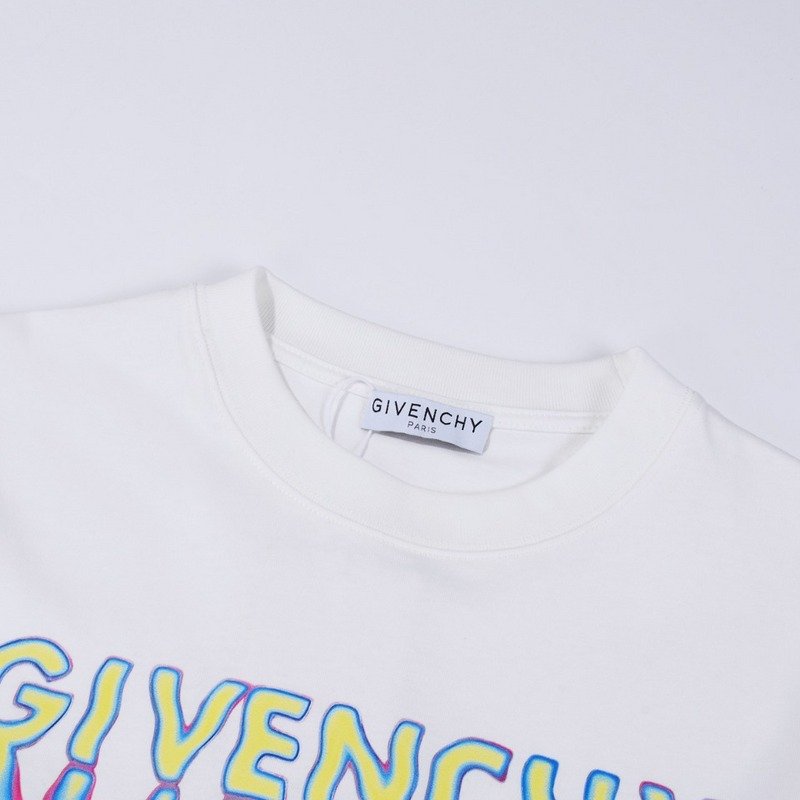 Футболка Givenchy With Bright Brand Logo - Cotton "White" фото № 8