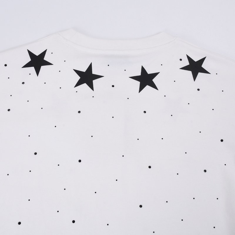 Футболка Givenchy Stars And Rhinestones Print "White" фото № 3