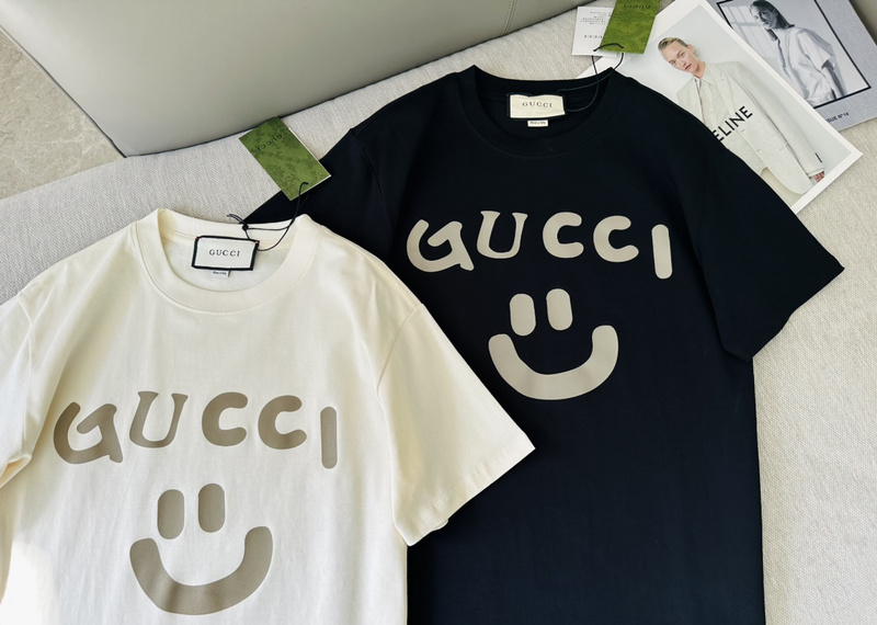 Футболка Gucci Logo And Smile "White" фото № 3