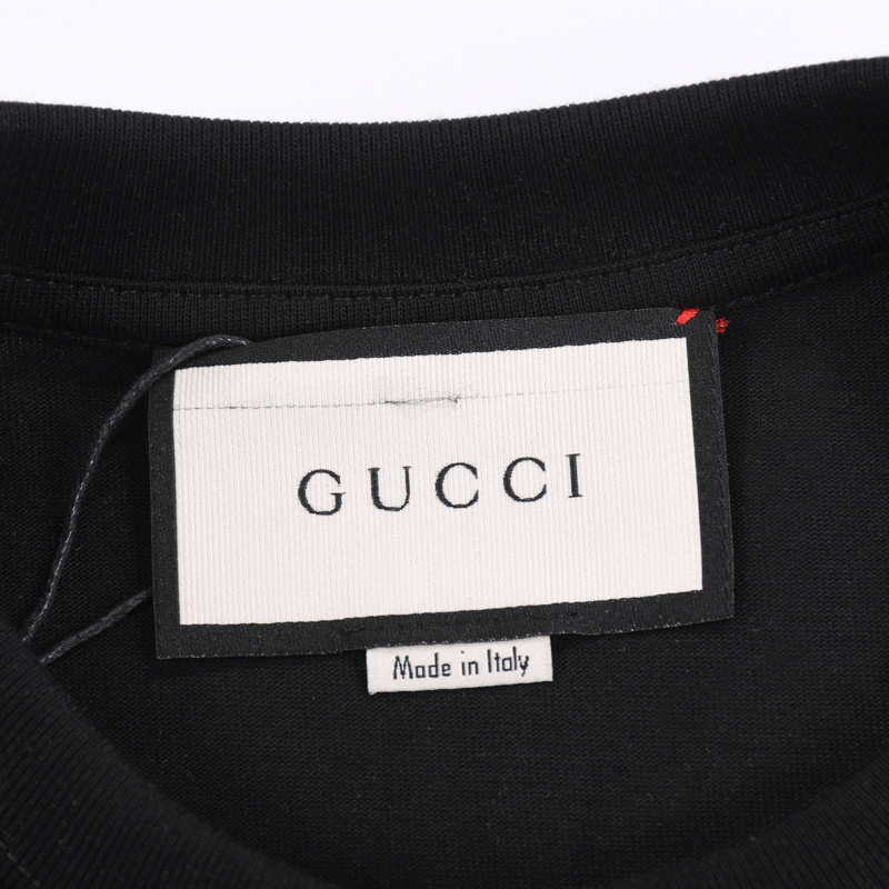 Футболка Gucci Embroidered Rabbit Emblem "Black" фото № 6