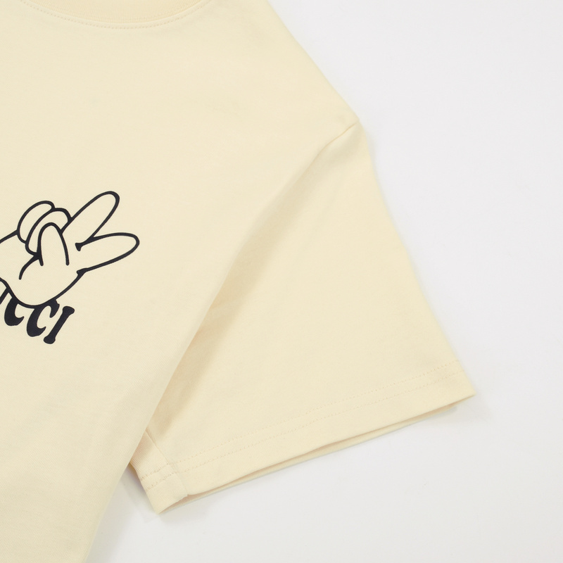 Футболка Gucci With Logo And Hand "Beige" фото № 4