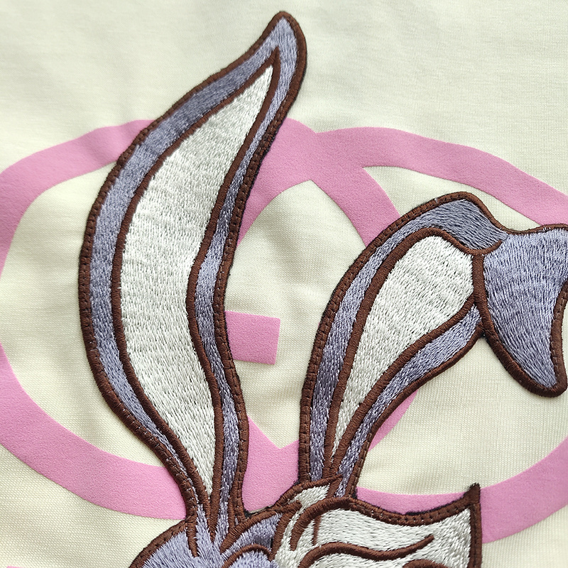 Футболка Gucci With Bunny Girl Print "White" фото № 7