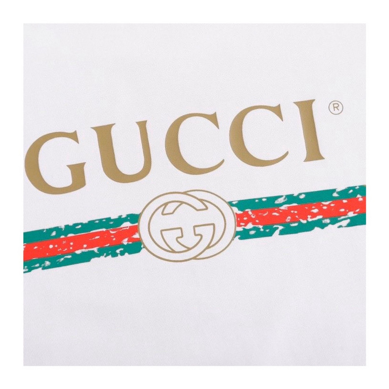 Футболка Gucci Big Word "White" фото № 4