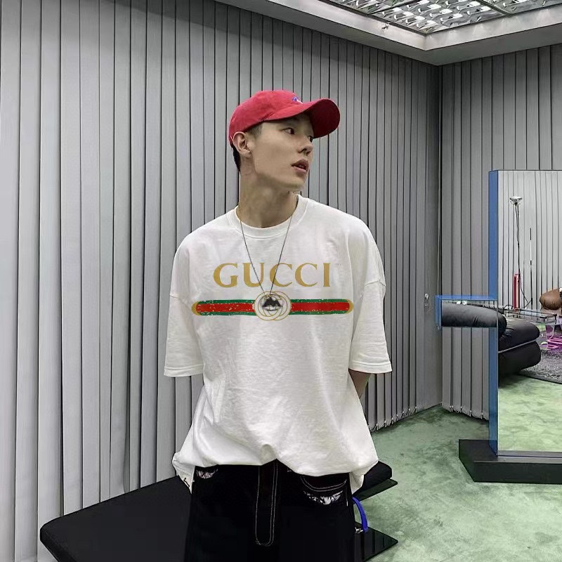 Футболка Gucci Big Word "White" фото № 6