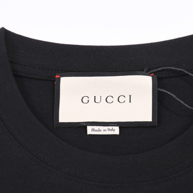 Футболка Gucci With Cat Pattern "Black" фото № 7