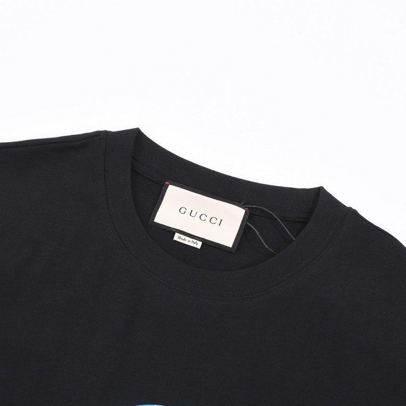 Футболка Gucci With Cat Pattern "Black" фото № 8