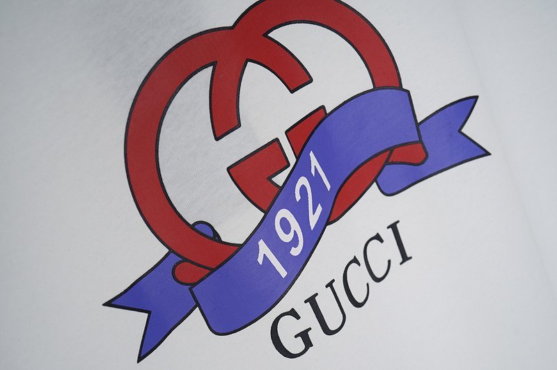 Футболка Gucci Red Logo With Ribbon "White" фото № 8