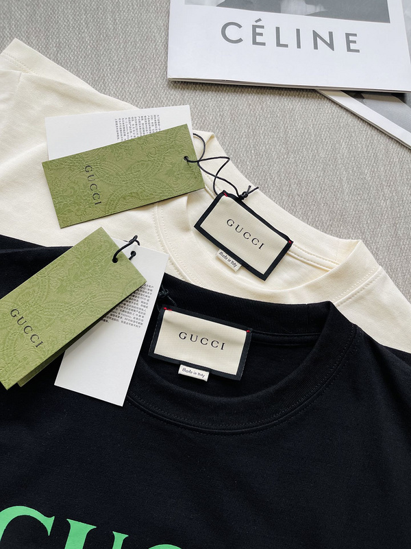 Футболка Gucci Logo in Line "Cream" фото № 3