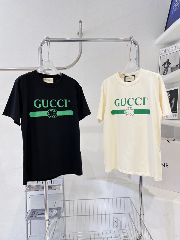 Футболка Gucci Logo in Line "Cream" фото № 6